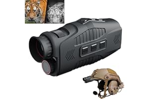 Hapihom Monoculaire de vision nocturne, vision nocturne infrarouge monoculaire numérique haute définition, appareil de vision nocturne avec zoom numérique 5x, lunettes de vision nocturne avec