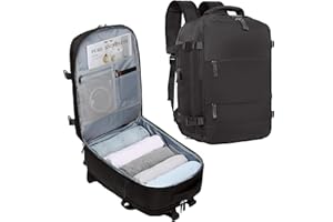 TANTOMI Reiserucksack Handgepäck, Rucksack Handgepäck Flugzeug 43x30x20, Reiserucksack Handgepäck Flugzeug Businese Cabin Bag Laptoptasche Mehrtaschiges Design Passend mit Schuhfach