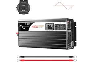 XIJIA 2000 watt(peak 4000W) pure sine wave inverter 12V DC (10V-15V) 230V AC inverter with remote 50HZ Standard UK Plug Power Converter