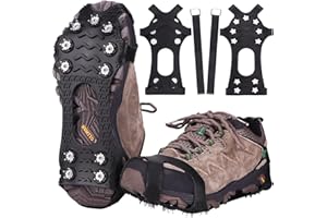 ‎JOOLESER JOOLESER Schuhspikes,Schuhkrallen,Steigeisen,Schuh Spikes für Bergschuhe,mit 11 Noppen,Das einzig Innovative Design bei Amazon,Ice Klampen,Eisspikes für Den Stiefel,Schuhkralle.
