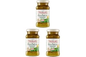 THE GREAT CANADIAN TEA Tigullio: Pesto Genovese "Gran Pesto alla Genovese" Pesto sin ajo – paquetes de 190 ml (paquete de 3)
