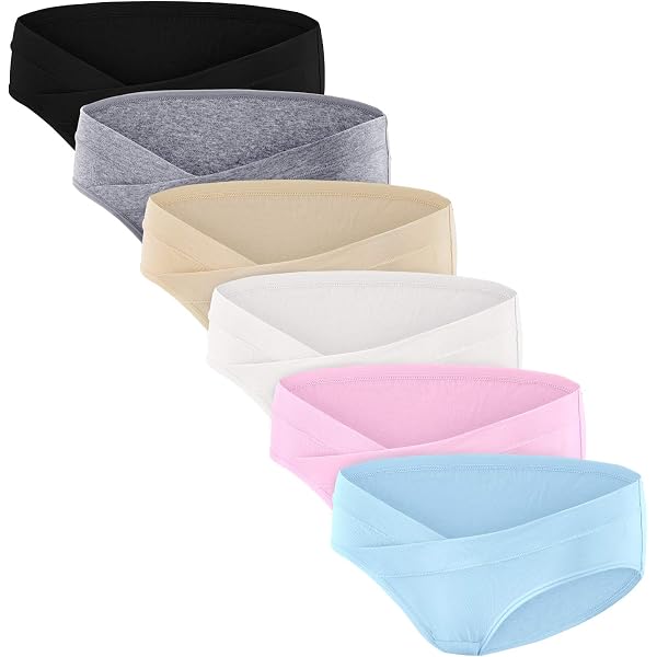 Culottes Maternité 5pcs - 95% Coton - Confort Grossesse - Sous-vêtements Femme Enceinte