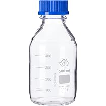Reagenzflaschen HDPE 500 Ml – 4 Stück, Schmale Öffnung, Auslaufsicher Mit Innenring-Verschluss, Für Labore & DIY-Projekte