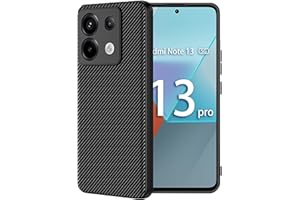 Effcotuo Funda para Xiaomi Redmi Note 13 Pro/Poco X6 5G Cover Fibra de Carbono Carcasa Protectora Antigolpes, Suave TPU Silicona Caso Anti-Choques Case Cover - Negro
