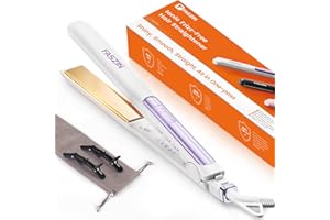 Faszin Ionic Hair Straighteners, 20S Fast Heat Up Flat Iron, Titanium Plate for Smooth Shiny Results, Clear LCD Display, 2 in 1 Hair Straightener (White)