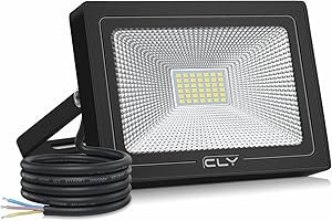 CLY 35W LED Floodlight Outdoor LED Security Light, IP66 Waterproof 3000 Lumen Security Lights, Super Bright LED Outdoor Light, 6500K Cold White Wall Light for Garden, Warehouse, Parking Lot, Yard