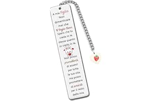 HZBLAZ Figlia Segnalibri Regalo Laurea Ispiratore Vai all'università Incoraggia Regalo Compleanno Regalo Natale Adolescenti Distanza Accompagnare Torna A Scuola Regalo Auguri Accessorio Libro da Papà Mamma