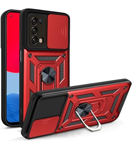 Custodia 2in1 Dual Layer Per Oppo Find X3 Lite – TPU Morbido + Plastica Rigida Antiurto, Nero, Con Supporto - 5
