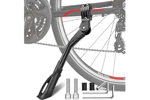 Katleay Bequille Velo, Béquille Vélo Réglable, Bequille Velo VTT, Béquille Vélo Laterale, Béquilles pour Vélo d'Aluminium, Bequille Velo Antidérapant, pour Vélos de Ville, MTB (24-29 Pouces)