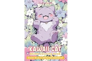 Kawaii Cat Anime Coloring Book: 40+ Manga Art Pages for Anime Enthusiasts, a Stress-Relief Adult Kid Great Gifts