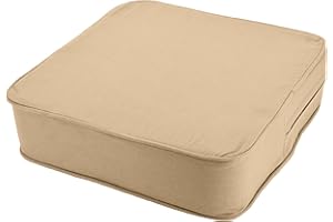 Stylelex Orthopädisches Sitzkissen Minimalist - 100% Baumwolle mit Kaltschaum-Schaumstoff - Qualitatives Stuhlkissen - Feste Qualität - Waschbar (1, Beige, 40x40x10cm)