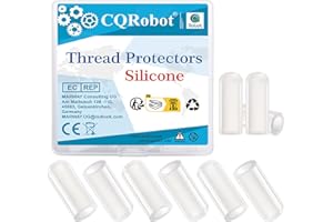CQRobot Tappi terminali in Silicone 50Pezzi Bianco Protezioni per Filettature Rotondi Flessibile Viti Post Bullone Tappo Coprivite Protezione Filettatura Diametro 6mm,per Cavi Elettrici,Mobili,Tubi