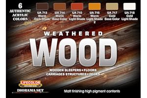 Kit aerografo di colori diorama LifeColor CS20 WEATHERED WOOD