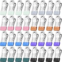 Mollette In Acciaio Inox QWORK - 30 Pezzi Con Rivestimento Antisegno Per Bucato - Foto 5