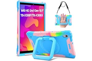 KATUMO Etui do Lenovo Tab M10 HD 2nd Gen 25.7 cm TB-X306X TB-X306F, obrotowy i odpinany regulowany pasek na ramię, odporne na wstrząsy etui do Tab M10 2. generacji Identify model tabletu (TB-X306X