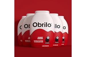 OBRILO Liquid Water Flavoring Enhancer Drops - Sugar-Free, Zero Calorie, Dye Free, Naturally Flavored, 5 Bottles, 2.0 fl oz Each, Makes 150 Drinks, Great for Kids,Diet-Friendly (Cherry Limeade)