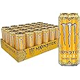 Monsters Energy Drink Ultra Gold, Zero Sugar Energy Drink, Each 500ml X Pack of 6 Cans (From UK)