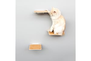 LucyBalu - Gradini da arrampicata per gatti, linea Steps, set di 3 pezzi da 18 x 18 cm, disponibile in versione XL con pezzi da 20 x 24 cm, in bianco e antracite