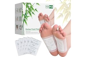 NUZEKY Opakowanie 100 plastrów detoksykujących do stóp - plastry detoksykujące do stóp redukujące stres i poprawiające sen - głęboko oczyszczające i detoksykujące płatki do stóp w celu