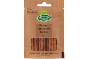Organic Ceylon Cinnamon Sticks 25g by Hatton Hill Organic | Delicate Sweet Flavour, Perfect for Baking, Teas & Savoury Dishes, 100% Natural