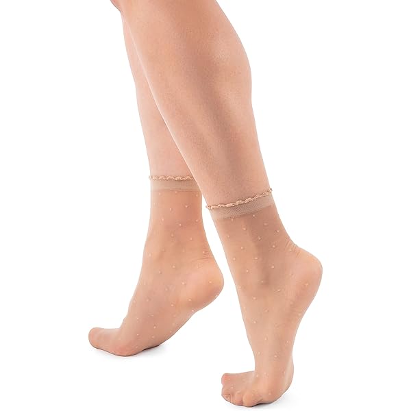 Calzini Donna Sopra La Caviglia - Trasparenti E Opachi, Taglia Unica - Foto 3