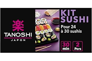 TANOSHI - Kit Sushi - Kit Complet pour Réaliser 24 à 30 Sushis - Facile et Rapide - 289 g, Multicolore