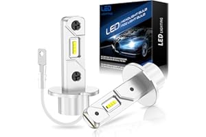 SHINYY Bombillas H3 LED Faro para Coche, 16000LM 6500K Blanco 12V 500% Brillante Canbus Sin Errores Lámparas LED H3 Luz de Cruce y Carretera Kit de Conversión, Reemplazo Luces Halógenas y Xenón, 2PCS