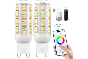 I-SHUNFA Wi-Fi RGBCW Smart G9 LED-lampor, kompatibel med Alexa/Google Home