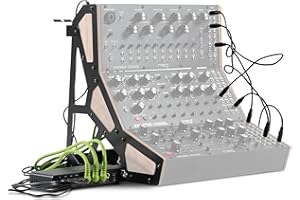 MOOG Sound Studio Accessory Kit con rack a tre livelli, mixer analogico, protezione antipolvere, cavi audio/patch, reggicavi e alimentatore