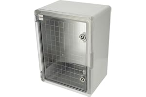 Quadro Elettrico da Parete 400x300x210 mm IP65 - Scatola di Distribuzione in ABS con Sportello Trasparente e Piastra Zincata - Armadietto per Impianti Elettrici da Esterno e Interno - Horoz Electric