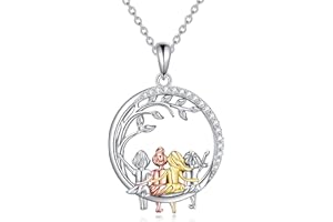 VONALA 3 Sisters Necklace 925 Sterling Silver Friendship Jewellery Birthday Gifts for Women