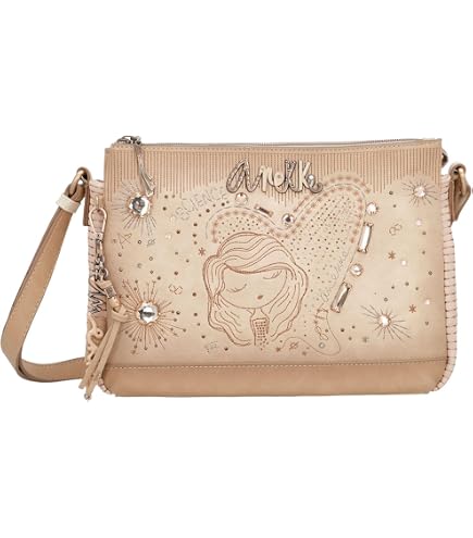 Sac Bandoulière Anekke Nature Sixties - Noir Et Blanc, Paillettes, Style Peace & Love