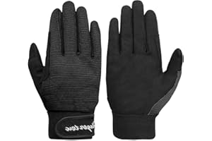 AXKAL Horse Riding Gloves Women Kids Professional Equestrian Horseback Value Pair, Ladies Kid Riding Gloves Mittens Breathable Stretchable for Youth Girls Outdoor Sport