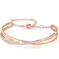 Angelady Bracciale Donna Infinito In Argento E Oro Rosa: Gioiello Con Zircone Cubico 5A, Regalo Per Mamma O Moglie
