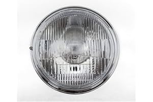 HANSWDEU Motorcycle Silver 8" Headlight Front Head Light For Electroplated Headlamp