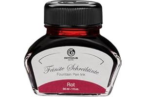 OCTOPUS FLUIDS La mejor tinta de escritura de gran calidad para bolígrafos y plumas, en diferentes colores 30ml, color rojo 30 ml