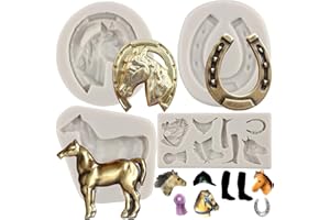 MYPRACS MY142CK - Moldes de silicona para fondant, diseño de herradura, para decoración de pasteles, pasta de goma, cupcakes, caramelo, chocolate, arcilla polimérica, juego de 4