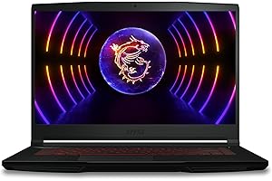 MSI Thin GF63 12VE-010XES - Ordenador portátil Gaming 15.6" FHD (1920x1080), 144Hz (i7-12650H, 16GB RAM, 512GB SSD, RTX 4050 6GB, Free Dos) Black - Teclado QWERTY español