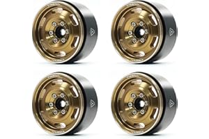 Treal Metal 1.9 Beadlock Wheel Rims 4pcs Vintage Design Wheel Hub for Wagon Wheel 1:10 RC Crawler Axial SCX10 II 90046 SCX10 III AXI03007 TRX-4 (Copper)
