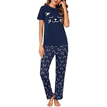Chemise De Nuit Litherday En Coton – Manches Courtes, Col Rond, Coupe Ample Avec Fentes Latérales, Hyper Confortable !