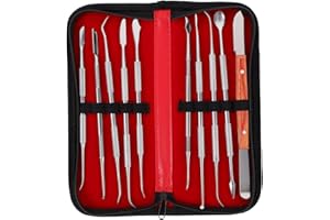 SUPVOX Accessori per Modellare Gli Utensili per scolpire Una spatola di Cera in Acciaio Inossidabile (Borsa Nera)