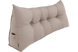 POKAR Ryggkudde 200x50x20 cm | Läskudde för Säng och Soffa | Ryggdyna med Stort Ryggstöd