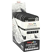 Penna Fineliner Pentel Pointliner 0.2 Mm - Nero Impermeabile - Foto 8