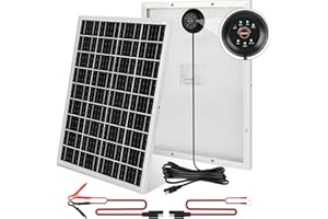 【25W Solar Autobatterie Ladegerät 18V Kit】DERUXI 25 W Solarpanel: Mono Solarmodul 25W Solar Panel mit Eingebautem PWMs Laderegler+2 Paar Solarkabel, PV Solarmodule für 12V GEL, AGM, LiFePO₄-Batterien