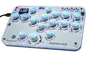 Sehawei Arcade Fight stick, Street fight Stick Keypad per PS4/Switch/PC/PS3/Steam Game Keyboard-Supports Hot Swap & SOCD,16Keys All-Button Gamerfinger with Custom RGB & Turbo Functions（G16）