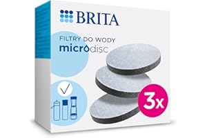 BRITA MicroDisc (3 szt) wymienne filtry do wody do butelek i karafek - natychmiastowa filtracja wody, redukuje PFAS, chlor, mikrocząsteczki i inne zanieczyszczenia