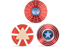 ANZMTOSN Fidget Toys Set Superhero Fidgit Spinners Metal Fidget Finger Hand Spinner Fidget Chian Cube Block Fingertip Gyro Stress Relief Toy