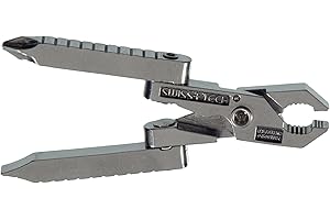 SWISS+TECH ST50022 Stainless Steel 6-in-1 Key Chain Multi Tool, Polished Finish (Single Pack)