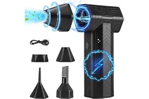 LYtech 130000U/Min Druckluftspray Elektrische Staubgebläse mit 7500mah, 3 Gang Air Duster Luftdruckspray Kabellos Tastatur Reinigung Handgehaltenes Druckluftspray