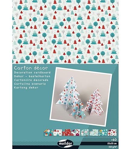 Carta Per Lavoretti Natale Baker Ross - Blocco 20 Fogli Motivi Natalizi